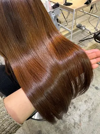 ロング 透明感カラー／ パーマ／まりなのヘアスタイル