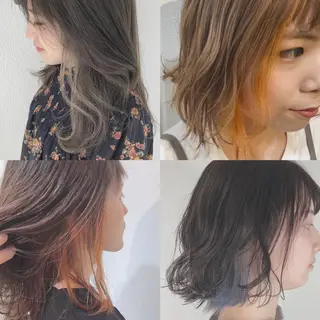 ミディアム カラー ヘアアレンジ cherir髪質改善 パーソナルカラー診断のヘアスタイル
