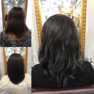 セミロング カラー 今井 三智也のヘアスタイル