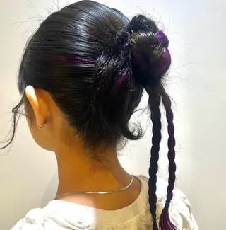 ロング ヘアアレンジ ブリーチカラー特化 美容師/𝕐𝕌𝕀のヘアスタイル