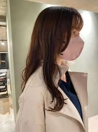 セミロング レディースモデル カット/中川翔太のヘアスタイル
