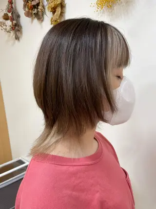 ミディアム 韓国ヘア 🤍中西麻友🤍のヘアスタイル
