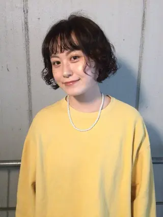 ショート パーマ 杏華 ショートのヘアスタイル