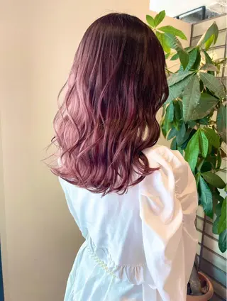 ミディアム カラー EIGHTSOL博多 筑紫口店 溝口里穂のヘアスタイル