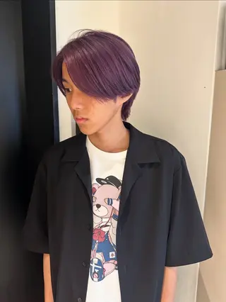 ショート カラー メンズ ブリーチ特化/ 派手髪/デザイン🎨のヘアスタイル