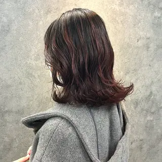 ミディアム 所渉/韓国レイヤー /ウルフカットのヘアスタイル