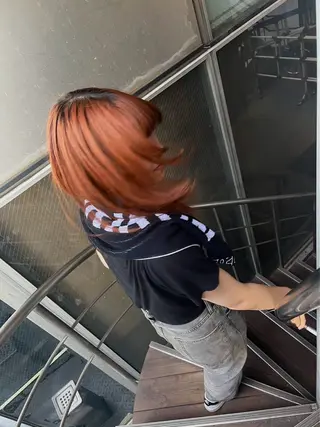 ミディアム ハッシュカット/ ハイトーン☻miyuのヘアスタイル