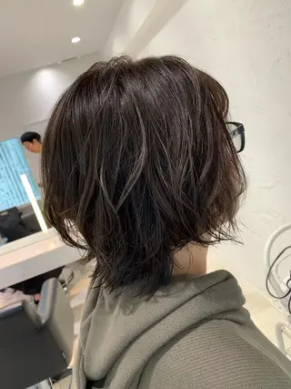 ショート カラー パーマ 韓国ヘア/レイヤー /透明感カラー❤️のヘアスタイル