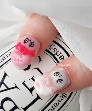 ネイル 3dパーツ/流行り 👧shushu❤️のネイルデザイン