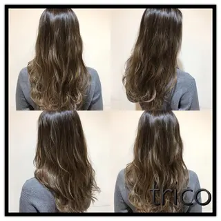 セミロング カラー 似合わせ/ブリーチ カラー.岡田友仁のヘアスタイル