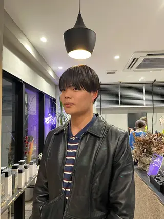 メンズ こまつばらみお/レイ ヤー/ダブルカラーのヘアスタイル