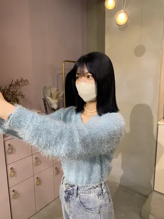 ミディアム カラー 前橋 姫奈のヘアスタイル