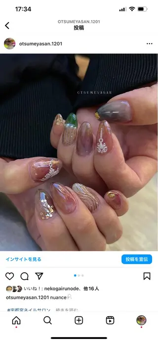 ネイル わたなべ ちかのネイルデザイン