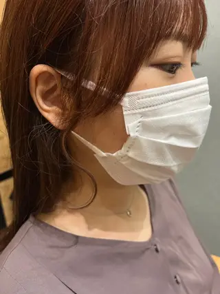 ミディアム カラー パーマ ヘアアレンジ メンズ キッズ ネイル マツエク・マツパ アイブロウ 久木原 ゆりのヘアスタイル