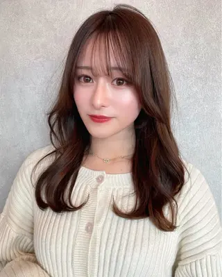 セミロング カラー 韓国ヘア🤍顔周り/ 髪質改善✨/林遼一郎のヘアスタイル
