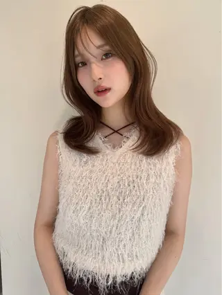 ミディアム 透明感🍨レイヤー ヘアセット/miyuのヘアスタイル