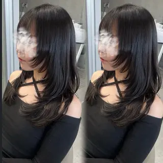 セミロング HOLON池袋所属・ウルフカット ハッシュカット/七海のヘアスタイル