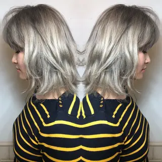 ミディアム カラー ブリーチ専門美容師 谷合純一のヘアスタイル