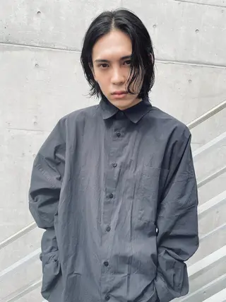 セミロング メンズ ruki yabeのヘアスタイル