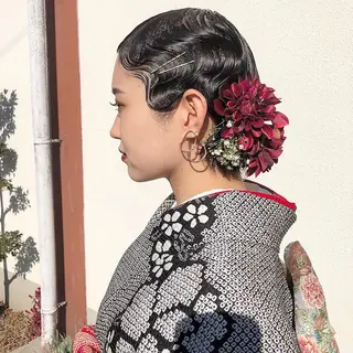 ショート ヘアアレンジ レイヤー/顔周り /AKARIのヘアスタイル