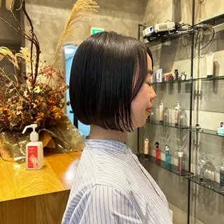 ショート 縮毛矯正・似合わせ タナカ レイヤのヘアスタイル