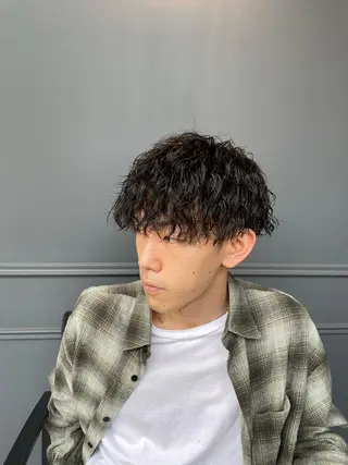 ショート パーマ メンズ 【men's Lapis横浜】海人のヘアスタイル