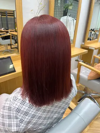 カラー ひなこ♡縮毛矯正/ 艶カラー🤍透明感のヘアスタイル