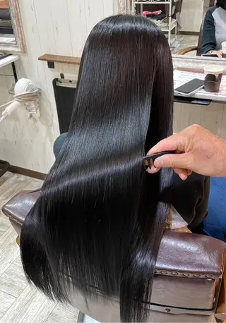 ロング 艶カラー/縮毛矯正 まなとのヘアスタイル