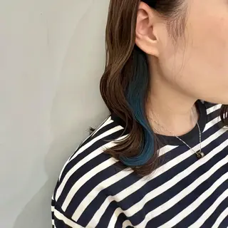 ミディアム カラー 【韓国艶カラー🎀】 添田 菜摘のヘアスタイル