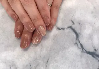 ネイル ネイルリボン 受付スタッフのネイルデザイン