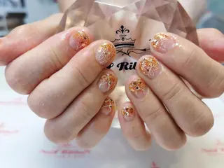 ネイル ネイルリボン 受付スタッフのネイルデザイン