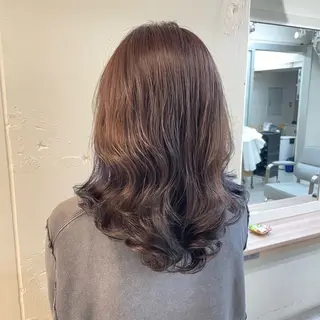 ミディアム パーマ Riru🩵縮毛矯正 リピーター多数✨🩵のヘアスタイル