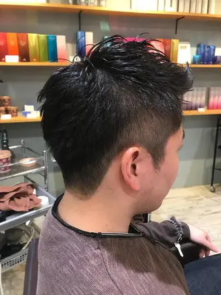 ショート カラー パーマ ヘアアレンジ メンズ キッズ ネイル マツエク・マツパ EnBlesS西宮 マンツーマン神道有基のヘアスタイル