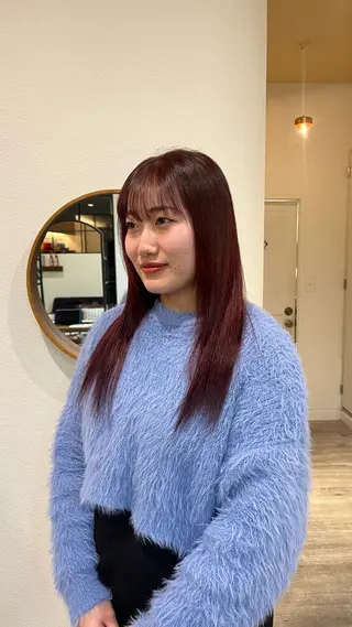 ロング カラー ミディアムレイヤー/ 艶カラー🎀 emiのヘアスタイル
