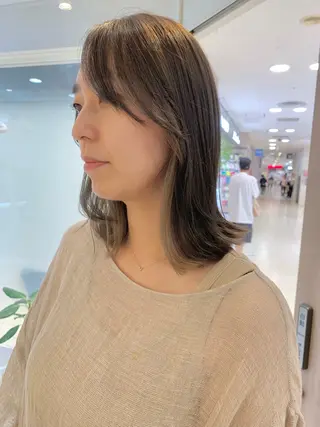 ミディアム カラー 似合わせカラー/艶 髪質改善/ヨシザキのヘアスタイル