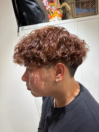 ショート パーマ メンズ 🌴パーマオタク🌴 長谷川　諒佑🌈のヘアスタイル