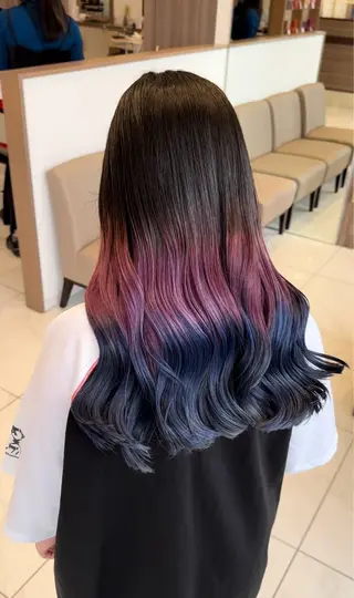 ロング カラー 【複雑履歴ブリーチ】 中村　玲仁のヘアスタイル