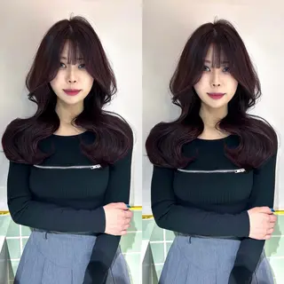 ロング カラー パーマ キッズ 盛れる艶カラー× レイヤーカット/咲来のヘアスタイル