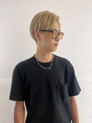 ショート カラー メンズ メンズ専門ブリー チカラー⚡️リュウジのヘアスタイル