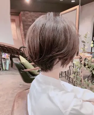 ショート カラー パーマ ヘアアレンジ newi 川崎店のヘアスタイル