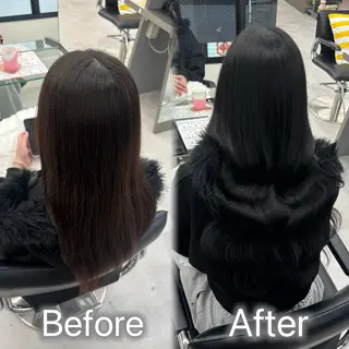 ロング カラー ヘアアレンジ メンズ 羽エク指名No1✨️ シールエク🌙しぇるのヘアスタイル