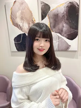 ロング 髪質改善♡ 保坂汐音のヘアスタイル