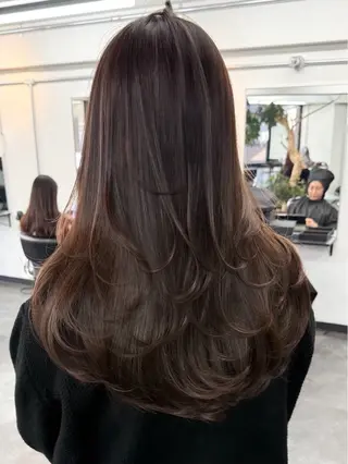 セミロング カラー ヘアアレンジ 🫧透明感カラー/ 艶カラー🫧namiのヘアスタイル