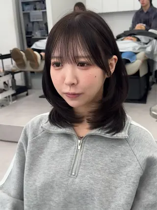 ミディアム カラー ヘアアレンジ 顔周り&ミディアム 特化/池袋/kokiのヘアスタイル