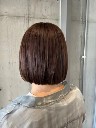 ミディアム カラー ヘアアレンジ ボブ×艶カラー 特化・リクト💥のヘアスタイル