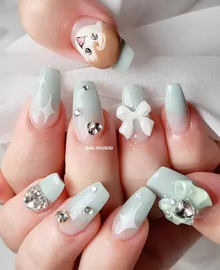 ネイル 3dパーツ/流行り 👧shushu❤️のネイルデザイン