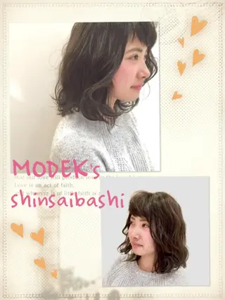 ミディアム パーマ ハイトーン×髪質改善 KENTAのヘアスタイル