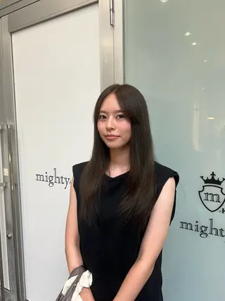 セミロング 田中 蘭菜のヘアスタイル