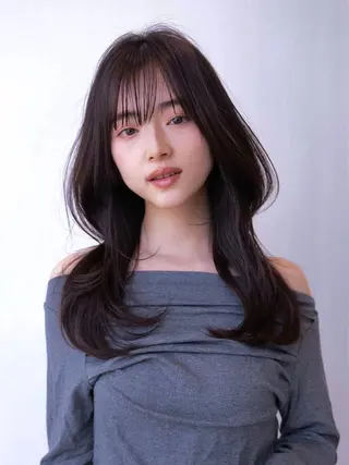 セミロング カラー 🉐レイヤー/塩見 弘樹🉐渋谷のヘアスタイル