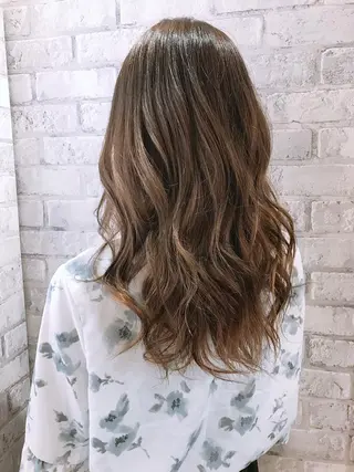 セミロング カラー パーマ ヘアアレンジ 心斎橋/縮毛矯正/ 髪質改善　吉見勇亮のヘアスタイル